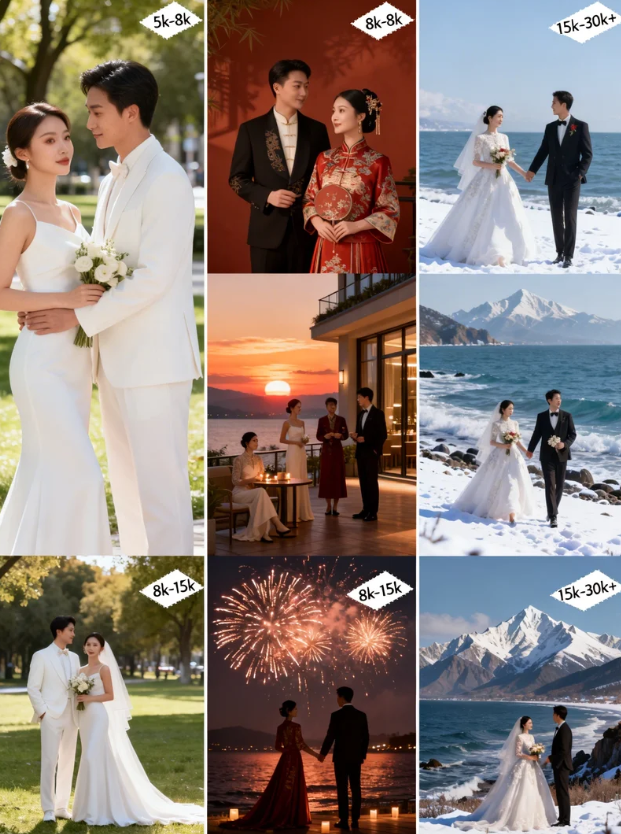 婚纱照价格？婚纱照一般要多少钱